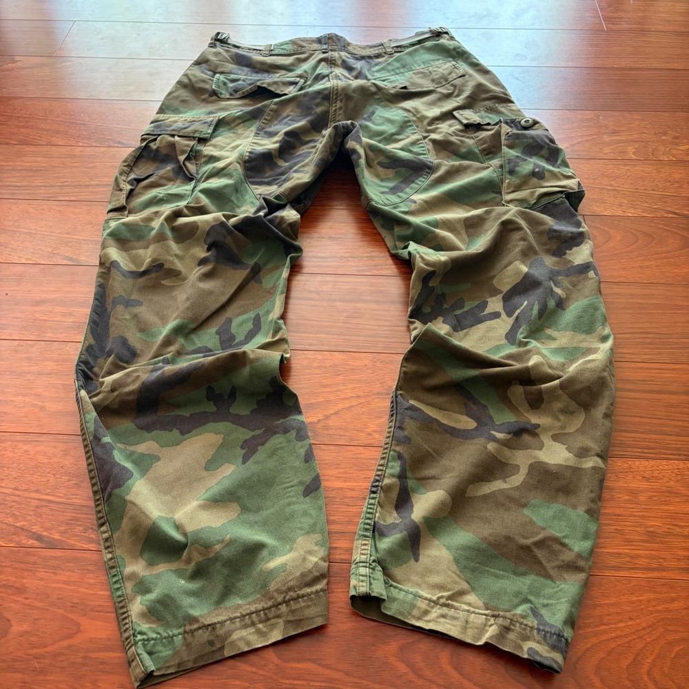 US Military Woodland Camo BDU Cargo Pants Medium Long 8415-01-084-1717